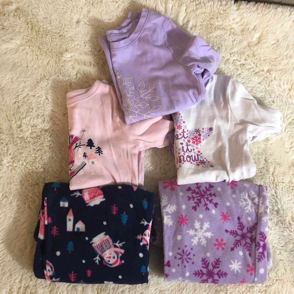 Girls 4T winter pajama sets